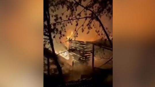 Zjarr në fshatin Dorëz të Librazhdit, flakët 'përpijnë'  një bujtinë