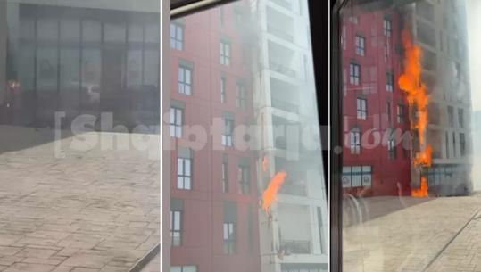 EKSKLUZIVE/ Minutat e para të zjarrit që përpinë pallatin e kompleksit ‘Arlis’ në Tiranë (VIDEO)