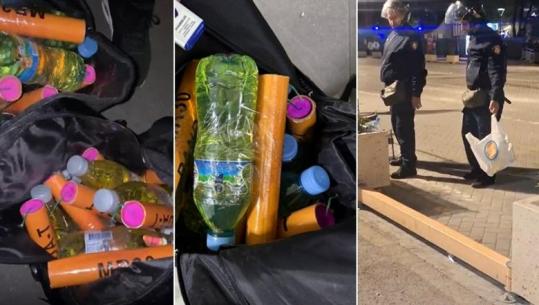 Policia ndalon 4 persona në protestën e Berishës, iu gjendet një çantë me molotovë! Lëndë plasëse efektivët gjejnë edhe në bulevard