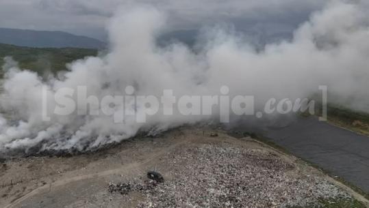 PAMJE ME DRON/ Masakër mjedisore në Shkodër, vijon të digjet fusha e mbetjeve e Bushatit! Tymi mbulon gjithë zonën 