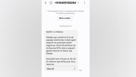 Vijojnë mashtrimet online në emër të ‘e-albania’, qytetarët marrin mesazhe nga numra indianë për të paguar gjobat e makinës