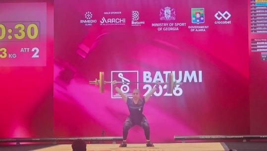 Peshëngritje/ Enkileda Carja shkruan historinë, thyen rekordin evropian për të rinj! Ngre 103 kg në shkëputje