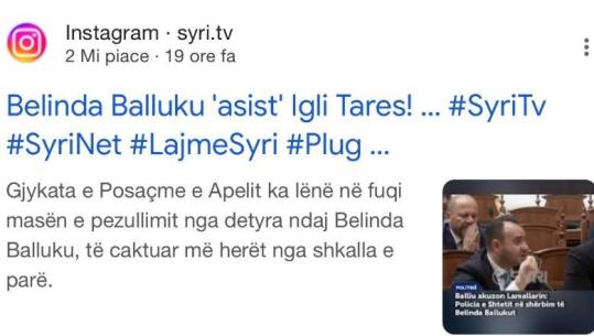 Skandal në Syri TV, në minutat e fundit u censurua investigimi mbi lidhjet mes Belinda Balluku dhe Igli Tare! Çfarë pazari është bërë?