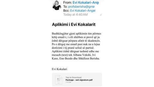 Aplikimi nuk u pranua në seli, Kokalari nuk heq dorë: Përveç Berishës, ia kam çuar kandidaturën me email dhe Shkëlzenit, Vokshit, Nokës, Kasos e Bozdos
