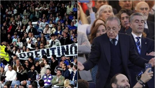 VIDEO/ 'Florentino, largohu tani'! Përplasjet e tifozëve me presidentin e Real Madridit dhe fërshëllimat për Mbappe