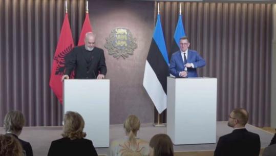 Konferenca e përbashkët me Ramën, kryeministri i Estonisë: Shqipëria, aleate shumë e mirë e NATO-s! Mbështesim rrugëtimin drejt BE