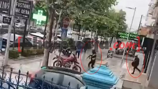 Grabitja e argjendarisë në Kamëz, momenti kur autorët e armatosur largohen me motor