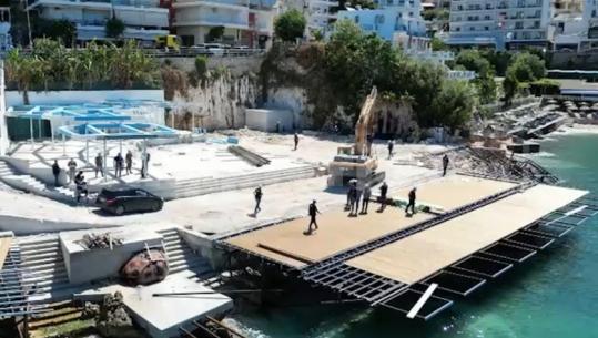 Policia favorizoi ndërtimin pa leje të beach barit të lidhur me krimin, IMT e Sarandës vijon me shembjen