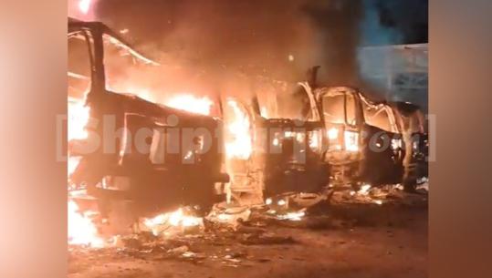 Digjen 4 makina betoniere në Vlorë, shkak dyshohet konfliktet e pronarit Blerti Mëhillaj  