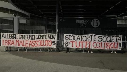 Tifozët e Milanit kundër vendimit të pronarëve, vijojnë protestat: Tare dhe Allegri burra të vërtetë, Ibra e keqja absolute
