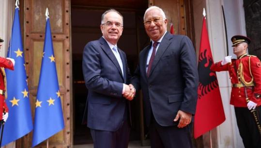 Antonio Costa në Tiranë, takim me Begajn në Presidencë! Kreu i shtetit vlerëson mbështetjen e BE-së: Shqipëria nuk ndalet drejt anëtarësimit