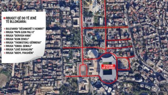Miqësorja Shqipëri-Izrael, policia publikon planin e masave! Ja rrugët që do të bllokohen rreth ‘Air Albania’, kontrolle të rrepta për hyrjen në stadium (LISTA + VIDEO)