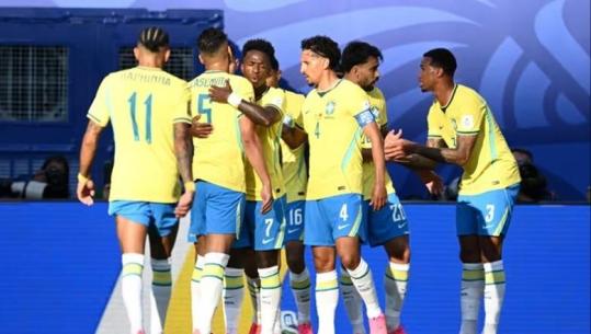 LIVE/ Dy gola në 32 minuta, Vinicius barazon ndeshjen! Brazil 1-1 Marok në New Jersey