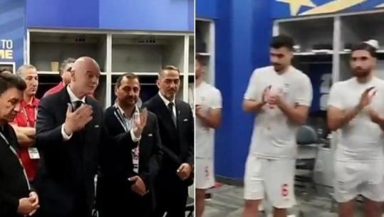 Botërori 2026/ Presidenti i FIFA-s viziton dhomën e zhveshjes së kombëtares iraniane: Po i dërgoni një mesazh të fortë të gjithë botës