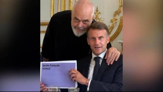 Rama publikon foton me Macron: Rilindja e Liceut të Korçës, në tryezën e Presidentit të Francës! Një dekadë më parë, i paimagjinueshëm partneriteti