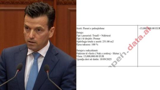 Agron Shehaj shiti me shifrën rekord 15 mln euro vetëm 251 m2 truall e ndërtesë, vetë bleu rreth 4000 m2 me 8.15 mln euro! Pyetja nga Kuvendi: Gone, si e bëre?!