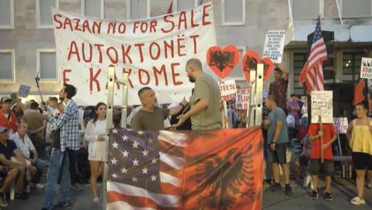 ‘Ai ka mendimin e vet’- Pas tensioneve në Kuvendin e protestës, përplasje mes organizatorëve edhe gjatë tubimit në shesh (VIDEO)