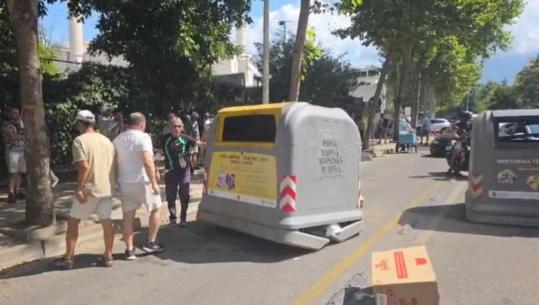 Bllokohet qarkullimi te bulevardi ‘Zhan d’Ark”, protestuesit tërheqin në rrugë koshat e mbeturinave