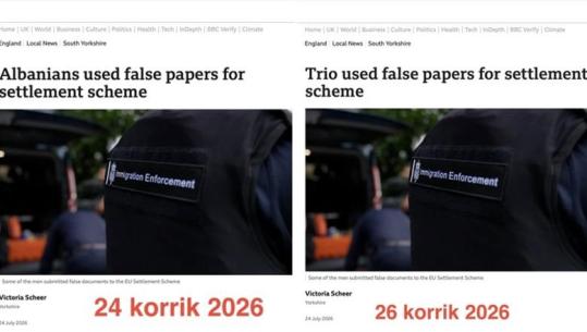 Ambasada shqiptare në Londër ‘detyron’ BBC-në të korrigjojë titullin denigrues ndaj shqiptarëve