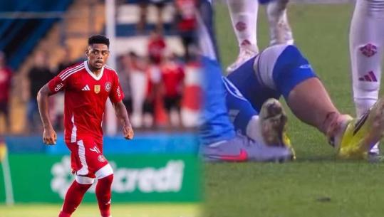 VIDEO/ Theu këmbën e kundërshtarit në fushë, mbrojtësi brazilian dënohet deri në rikuperimin e plotë të rivalit