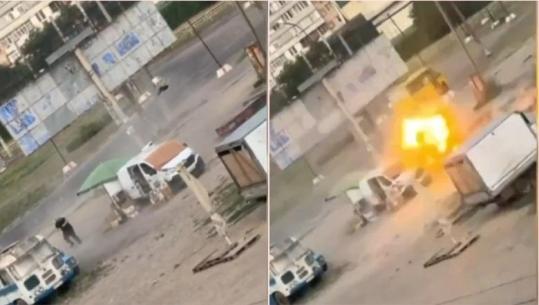 Zelensky publikon pamjet ku droni rus ndjek dhe godet një qytetar: Bota duhet ta shohë që Moska është çmendur (VIDEO)
