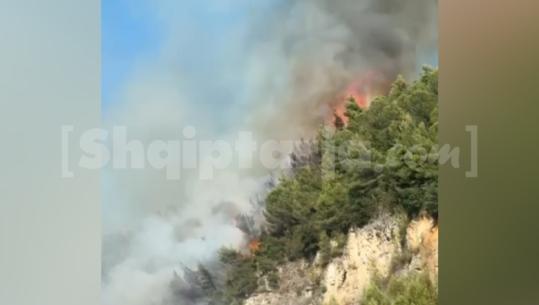 Zjarr i përmasave të mëdha pranë banesave në Klos! Dy vatra edhe në Krujë, rrezikohen depot e eksplozivit në Zidoll! Ndërhyn helikopteri (VIDEO)