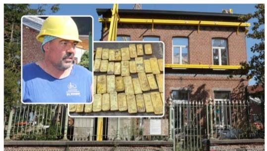Zbulim i rrallë në Belgjikë, punëtorët gjejnë shufra ari me vlerë 9 milionë euro brenda murit të një ndërtese në restaurim dhe i dorëzojnë te policia
