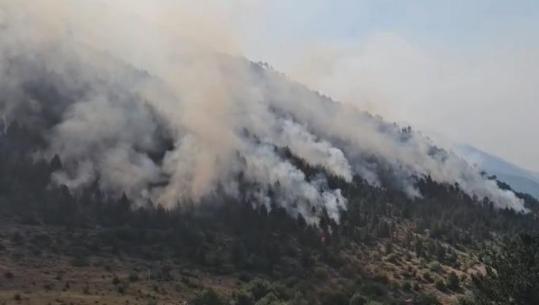 Zjarri në parkun e Lurës në Dibër jashtë kontrollit, flakët djegin 300 hektarë pyje! Në operacion 2 avionë dhe 2 helikopterë