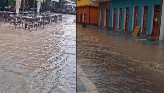 Pak javë pas inaugurimit, lagjja 'Naim Frashëri' në Pogradec përmbytet nga shiu, bllokohen pusetat
