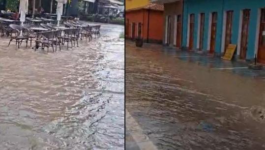 Pak javë pas inaugurimit, lagjja 'Naim Frashëri' në Pogradec përmbytet nga shiu, bllokohen pusetat