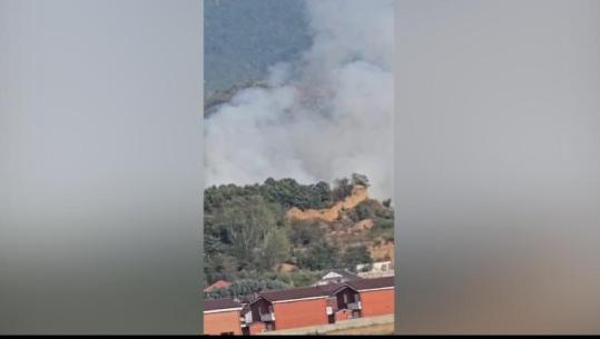 Përfshihet sërish nga flakët vendgrumbullimi i mbetjeve në Kameras të Fushë Krujës, zjarri dyshohet i qëllimshëm,  tymi toksik mbulon zonën