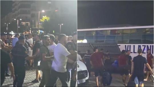 VIDEO/ Përplasja vijoi edhe pas ndeshjes, tifozët e AF Elbasanit tentojnë të dhunojnë mbrojtësin Emiljano Musta
