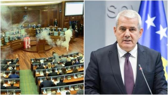 Xhelal Sveçla dënohet me 1 vit burgim me kusht për hedhjen e gazit lotsjellës në Kuvendin e Kosovës, i shpëton burgut nëse nuk kryen vepër tjetër penale