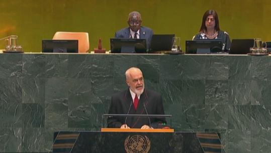 Asambleja e OKB, mban fjalimin kryeministri Edi Rama: Sollëm ministren e parë me IA, por asnjë algoritëm s'mban mandat