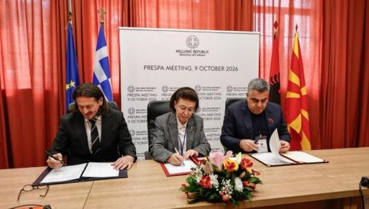 Shqipëria, Greqia dhe Maqedonia e Veriut kandidaturë të përbashkët për Prespën në UNESCO, Gonxhja takon ministrat! 2 mln € mbështetje nga BE