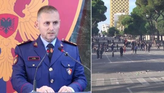 Dhuna dhe kaosi në protestat në Tiranë, kryepolici Hita: Kemi të gjitha pamjet filmike, është bërë dokumentimi real i të gjithë veprës penale për të arrestuarit