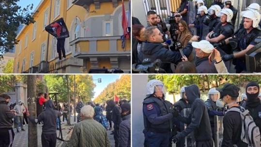 LIVE TV- Protesta/ Një grup protestuesish qëndrojnë para Ministrisë së Arsimit, policia në gatishmëri