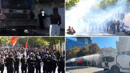 LIVE TV - Protestuesit nisin aktet e dhunës te Ministria e Arsimit! Hidhen gurë e kapsolla drejt policisë! Ndërhyhet me gaz lotsjellës