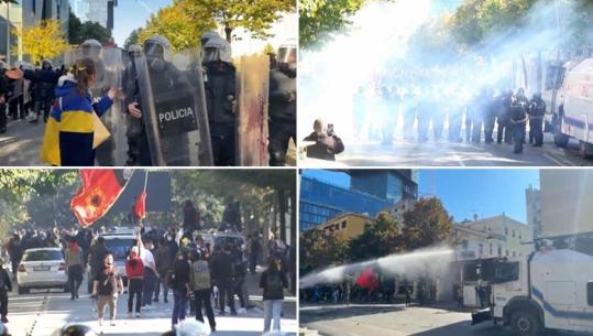 LIVE TV - Protestuesit sulme me gurë efektivëve te Ministria e Arsimit, shpërndahen nga gazi lotsjellës! Marshim nëpër rrugët e Tiranës