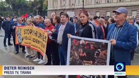 I sanksionuar nga SHBA dhe BE/ Televizioni iranian raporton protestat e dhunshme në Tiranë, i ‘shet’ si tubime mbarë-popullore