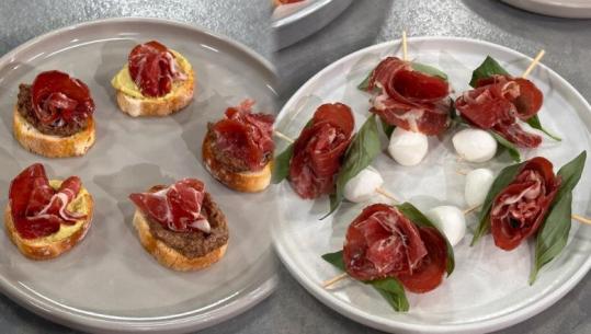 2 Antipasta të shpejta | Brusketa & Trëndafila me proshutë të tymosur nga zonja Mirela