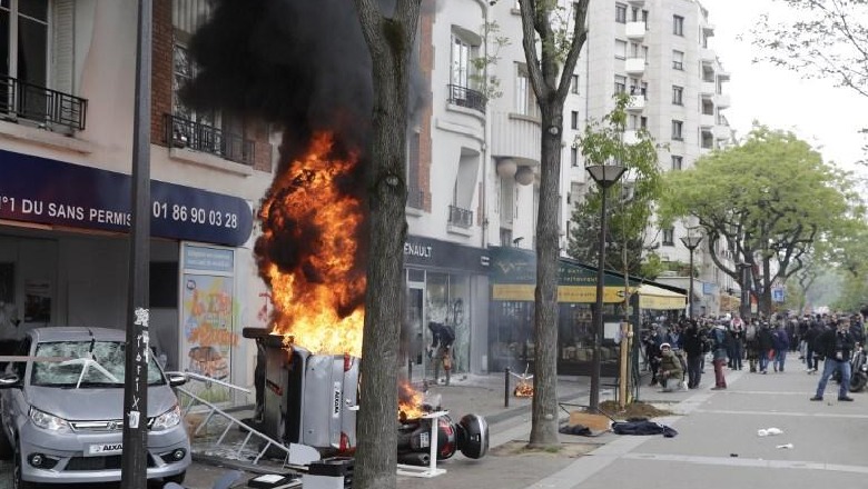 Francë, mbi 200 të arrestuar nga protestat në Paris në Ditën e Punëtorëve