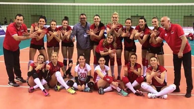 Kombëtarja e volejbollit të femrave fiton 3-0 në Gjeorgji