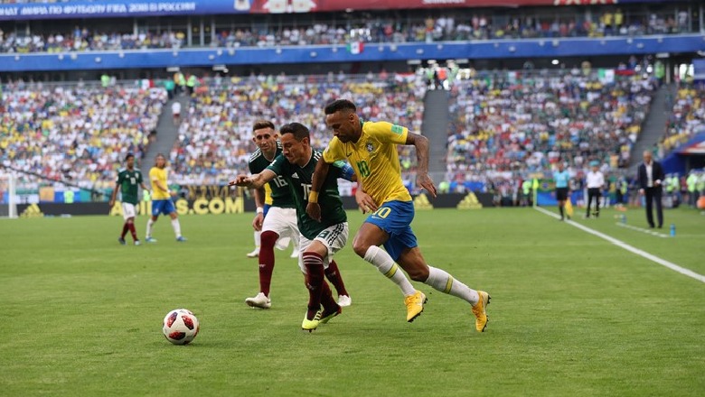 Brazili thyen rekordin e golave të Gjermanisë, Meksika ngec në “stacion”