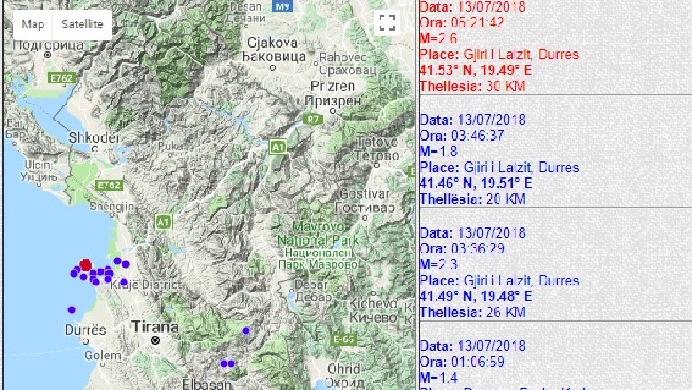  Tërmeti/ Vijojnë lëkundjet e tokës në Gjirin e Lalëzit dhe Fushë Krujë