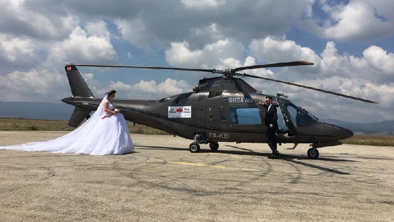 Incidenti në Korçë/ Ja sa paguajnë çiftet për një udhëtim me helikopter në ditën e dasmës