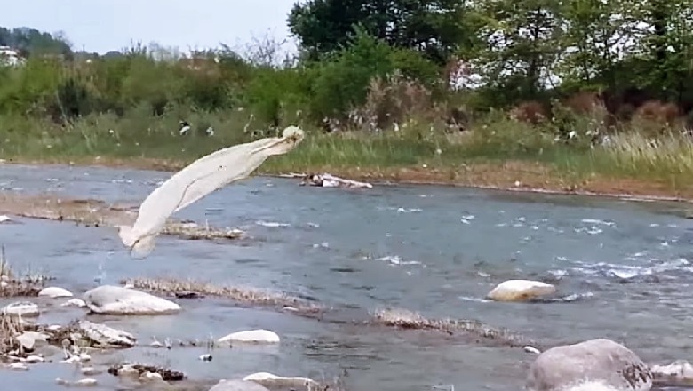 Gjobiten 10 subjekte për ndotje të lumit Erzen, askush nuk merr masa për pastrimin
