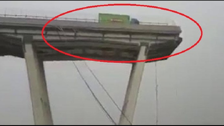 Ky po që është fat! Fotoja që po bën xhiron e rrjetit nga shembja e urës në Genova (FOTO-VIDEO)