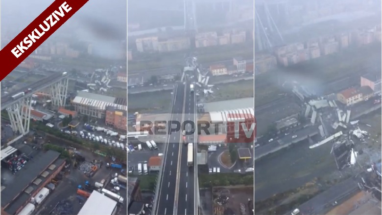 Video-Ekskluzive/ Ura Morandi pas shembjes, pamjet e frikshme të filmuara nga helikopteri