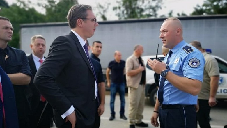 Urdhri i Haradinajt, Policia e Kosovës ndalon Vuçiçin të shkojë në Skënderaj (FOTO)
